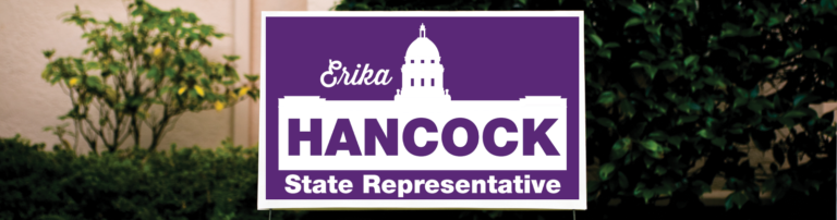 Get a Hancock for State Rep Yard Sign